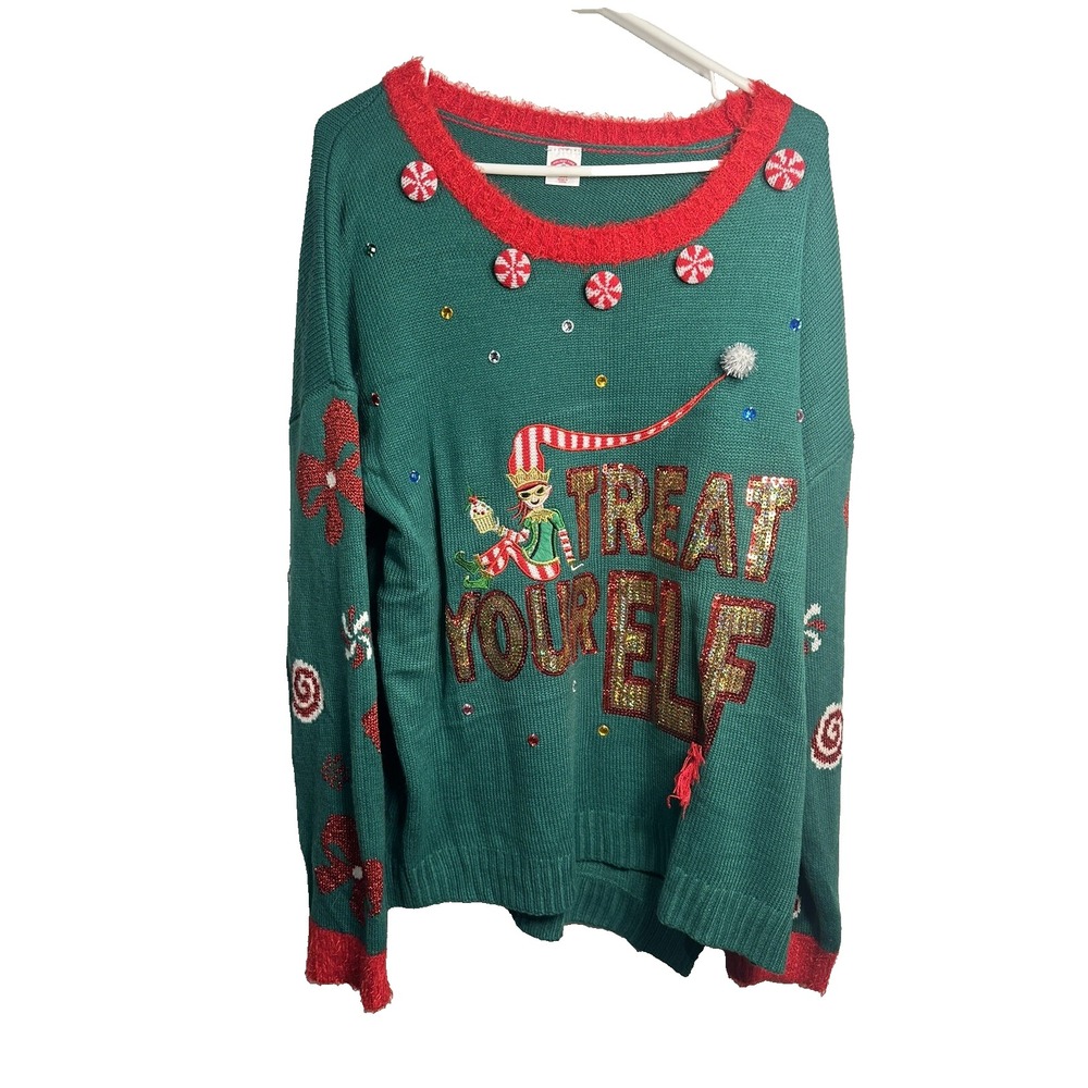holiday time womens christmas sweater long sleeve size‎ XXL 2XL 20